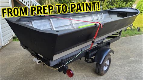 Painting An Aluminum Jon Boat Prep To Paint Youtube