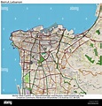 Beirut Lebanon city map Stock Photo: 92437294 - Alamy