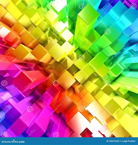 Rainbow Of Colorful Blocks Stock Photos Image 29819243