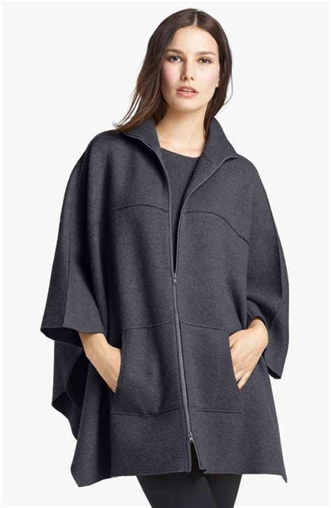 Eileen Fisher Boiled Wool Poncho Cardigan Nordstrom