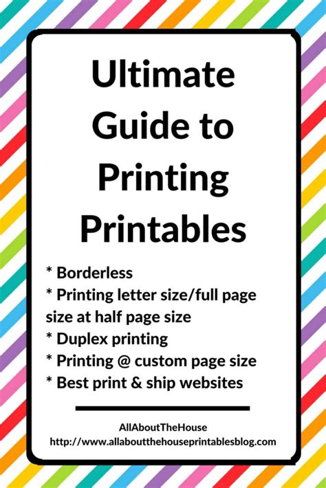 Printing Tips