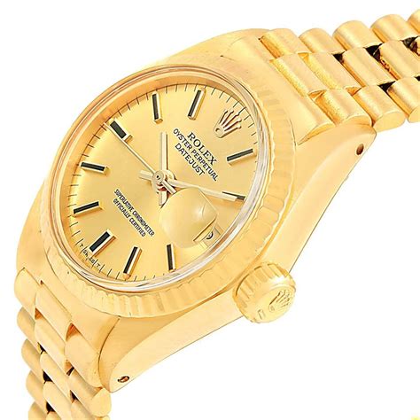 Rolex Oyster Perpetual Datejust 14k Yellow Gold Ladies Watch 6917