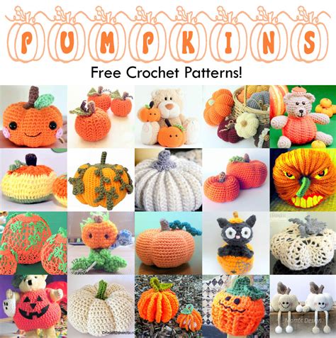 21 Free Fall And Halloween Pumpkins Crochet Patterns Feltmagnet