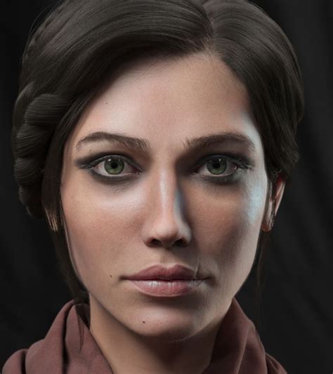 Female Face For Character In Progress By Alexeystarov Realistic