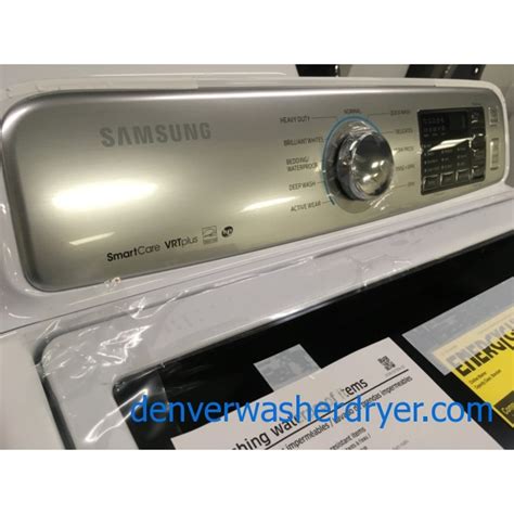 Samsung's champagne top load washer has a large 5.0 cu. NEW!! Samsung SmartCare Washer, VRT Plus, Glass Lid, HE ...