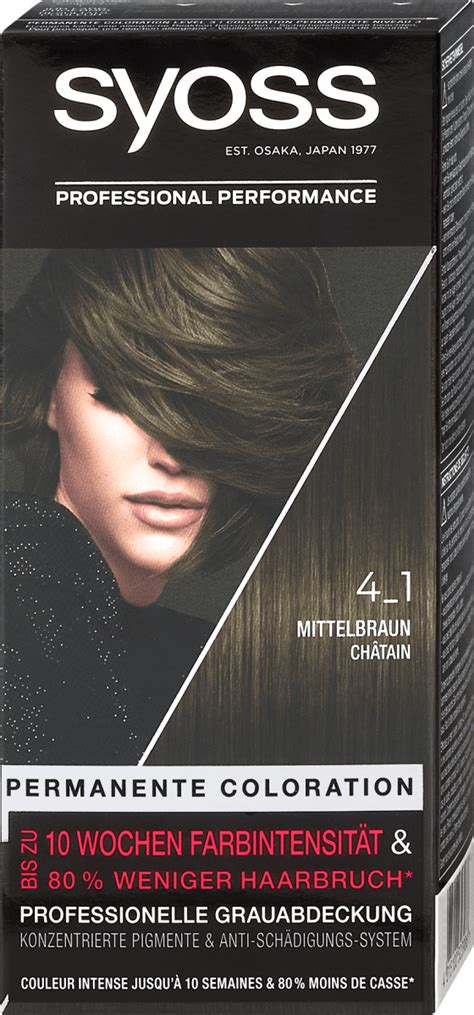 Syoss Color Classic Permanente Coloration Nr 4 1 Mittelbraun 1 St