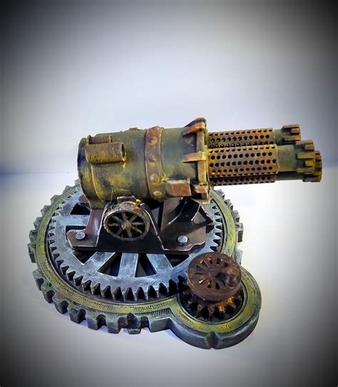Stl File Articulated Cannon Steampunk 2022 🔫・3d Printing Model To