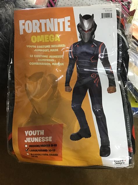 Kids Fortnite Omega Halloween Costume Jumpsuit With Mask L