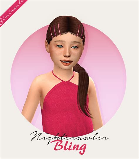 Simiracle Nightcrawler`s Bling Hair Retextured Kids Version Sims 4