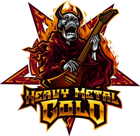 Heavy Metal Gold Logo By Indie Music Bus Indie Music Heavy Metal