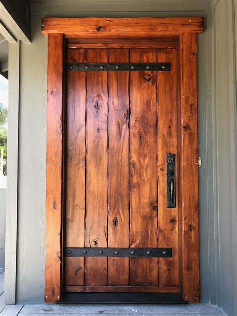 Rustic Front Door Hand Built By Bcf Heritage Llc General Finishes