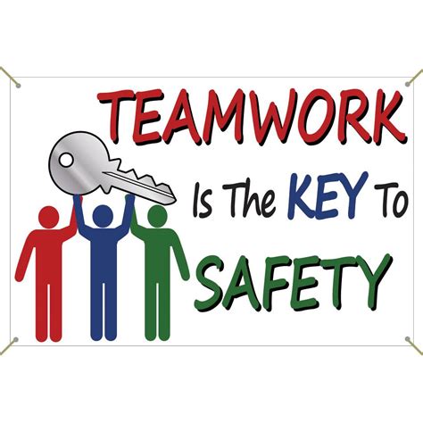 Event And Id Supplies Banners Teamwork Is The Key To Safety Banner