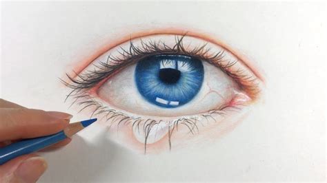 Blue Eye Original Colored Pencil Drawing Br
