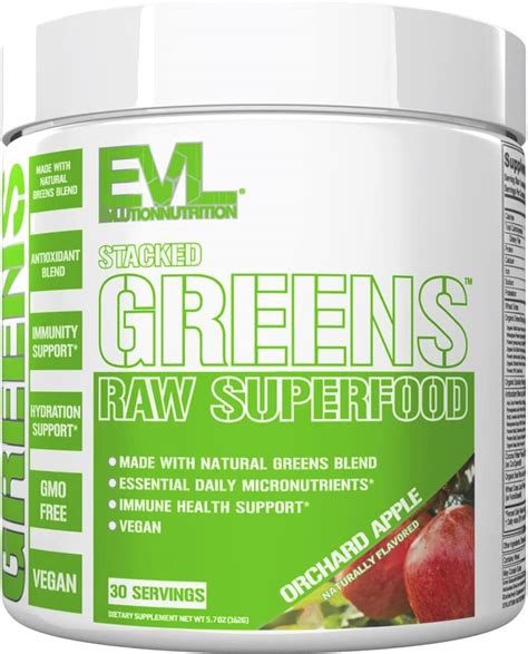 Evlution Nutrition Stacked Greens Raw Superfood Vegan