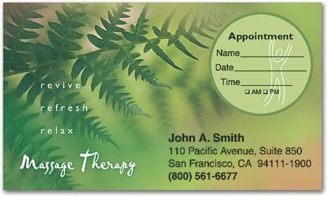 Massage Therapy Appointment Cards Keep Your Scheule Full Smartpractice Chiropractic