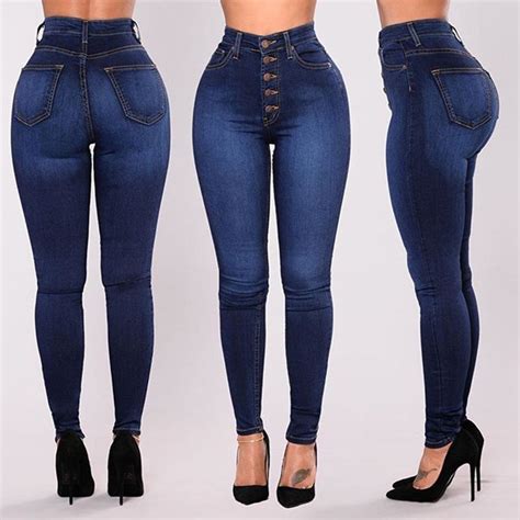 qmgood street style womens clothing jeans womens high waist elastic skinny jeans woman denim