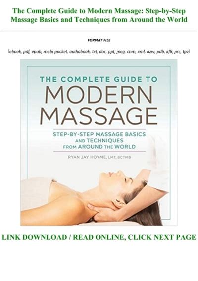 Read Book [pdf] The Complete Guide To Modern Massage Step By Step Massage Basics And Techniques