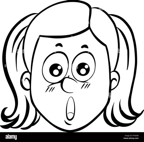 Surprised Face Clip Art Black And White