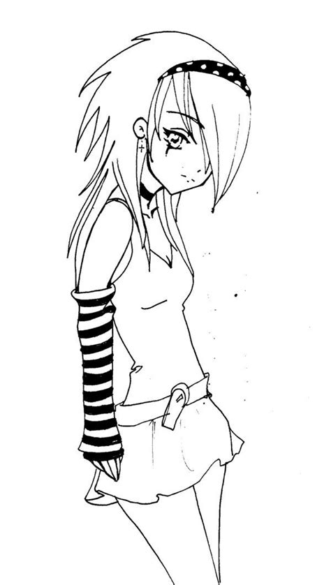 Cute Emo Anime Girl Anime Drawings Emo Art Emo Anime Girl