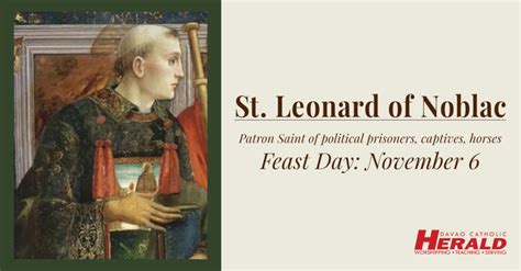 A Prayer To St Leonard Of Noblac On His Feast Day Davao Catholic Herald