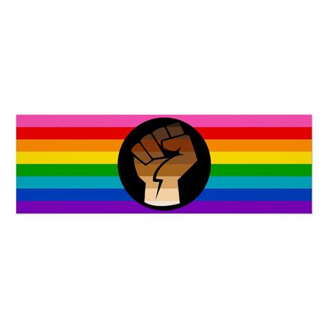 Pride Flag Resist Fist Poster Zazzle