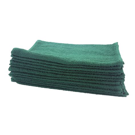 Wholesale 16 X 19 Cotton Green Terry Cloth Towels 1 Dozen Superior