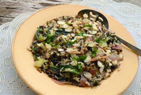 Wild Rice Pilaf With Spinach And Almonds