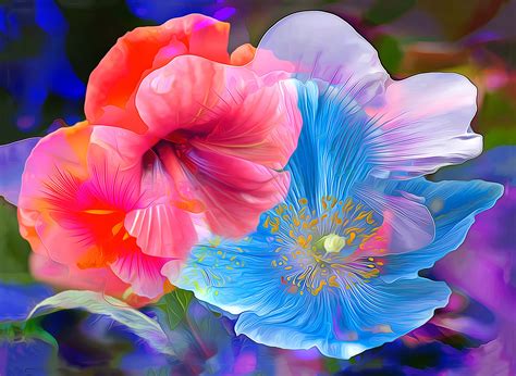 Abstract Flower Paintings Desktop Wallpaper Best Flower Site