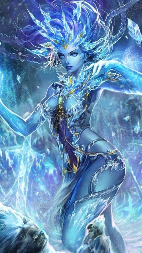 Fantasy Artwork Dark Fantasy Art Fantasy Girl Ice Goddess Fantasy