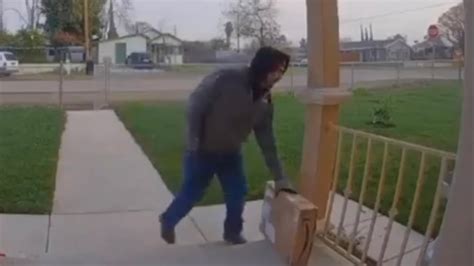 Porch Pirate Caught On Camera In Westside Modesto Youtube