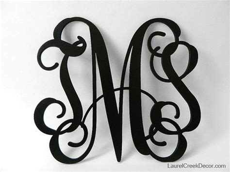 Matte black acrylic lettering and numbers, door sign lettering, decorative 3d lettering. Three Initial Monogram Wall Decor in Script Letters - Black Wooden Monogram Initials - Great for ...