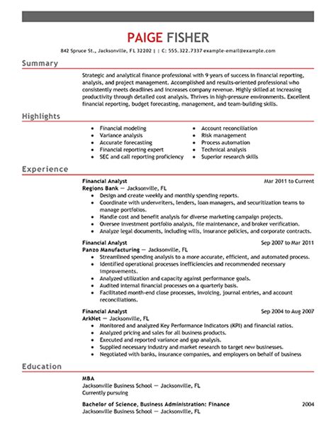 Financial planner resume sample one. Best Financial Analyst Resume Example From Professional ...