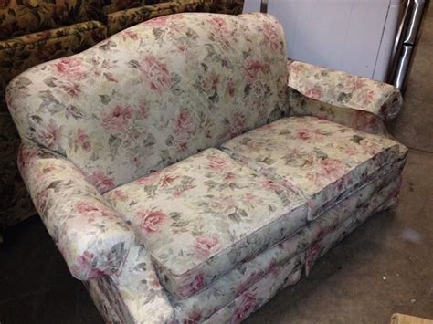 With its bold, rectangular shape, loose back and seat cushions, and modern track arms, the monterey will stand out in a crowd. Flower Pattern Fabric Love Seat | Love seat, Floral sofa, Sofa