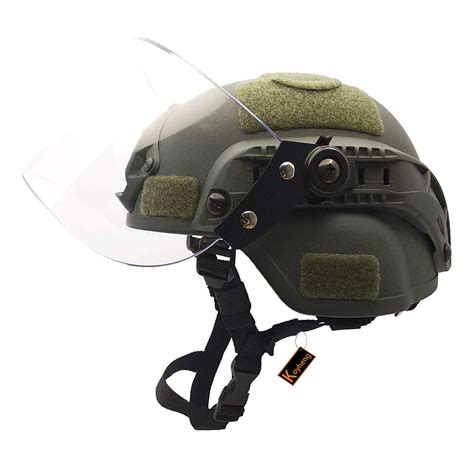 Buy Kayheng Airsoft Mich 2000 Ach Helmet With Clear Visor Nvg And Side