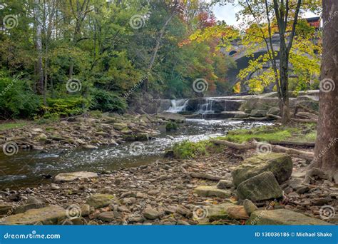 Beautiful Berea Falls In Autumn Stock Photo Image Of Fall Rocks