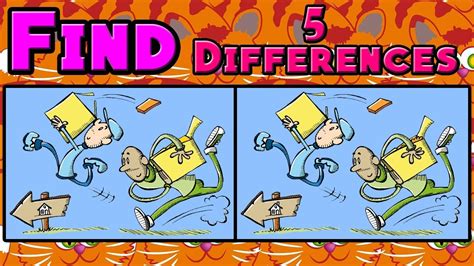 Find 5 Differences Cartoon Only People With Literal