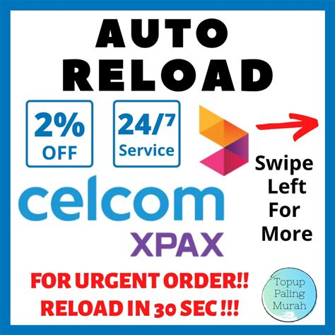 So you got a reload card from your favourite local mobile phone stall. Automatic CELCOM RELOAD PREPAID & POSTPAID AUTO TOPUP RM5 ...