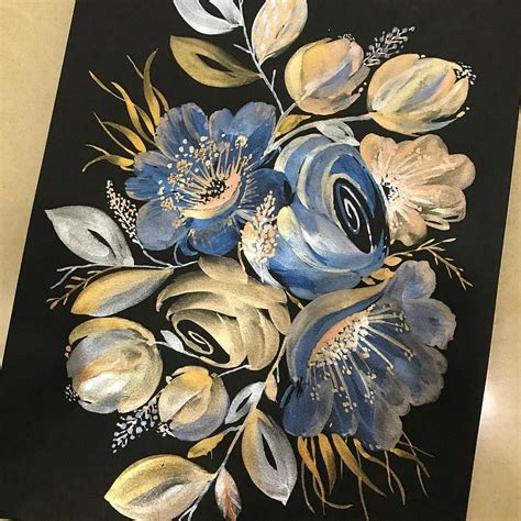 Watercolor Metallic Florals Using Finetec Pearl Colors Art Floral