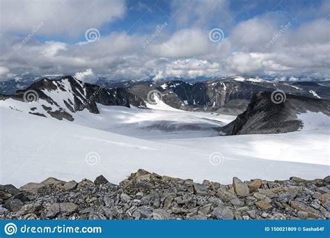 Mountain Landscape As Seen From Glittertind Mountain Slope In Northern