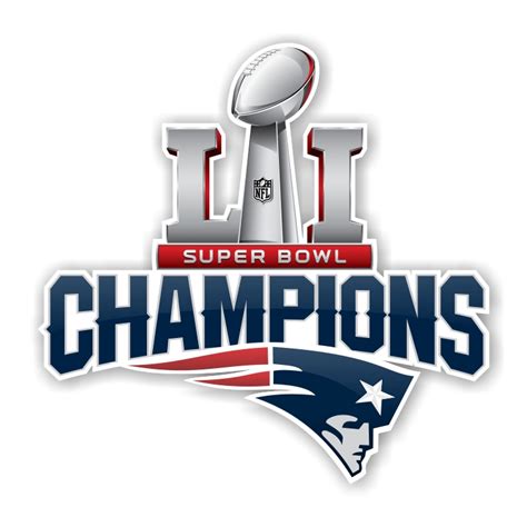 New England Patriots Super Bowl 51 Champions Precision Cut Decal Sticker