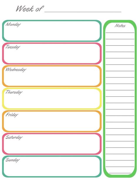 Printable Weekly Calendars Calendarsquick Weekly Calendar Template