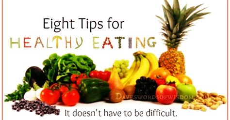 Eight Tips For Healthy Eating