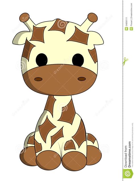 How To Draw A Cute Cartoon Giraffe