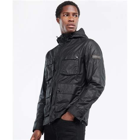 Barbour International Mechanical A7 Mens Hooded Wax Jacket Mens From