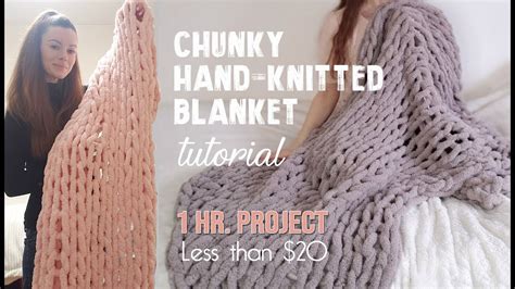 Easiest Method To Knit A Chunky Blanket At Home Youtube