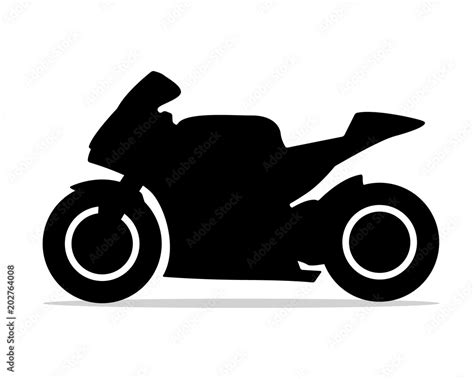 Motorcycle Silhouette Design Illustration Silhouette Style Design