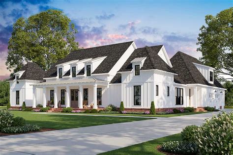 Exclusive Farmhouse Plan With Luxurious Master Suite 56458sm