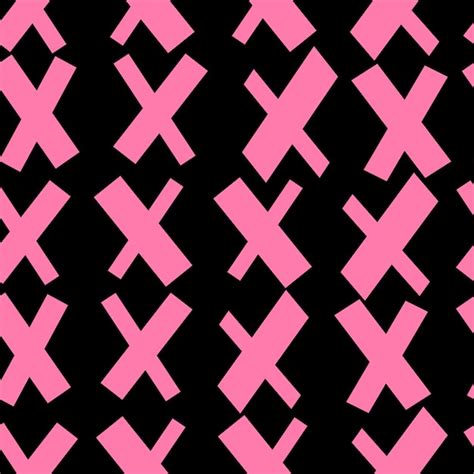 Premium Vector Vector Seamless Pattern Pink Crosses X On A Background