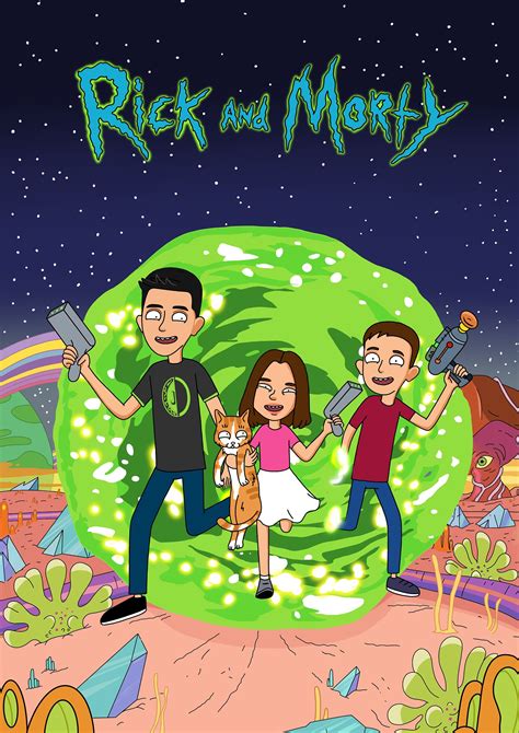 Rick And Morty Poster Rick And Morty Custom Portrait Portal Etsy