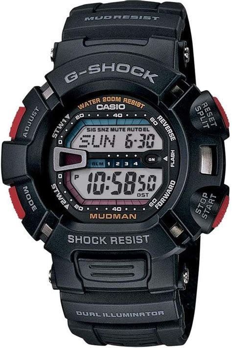 This watch is as tough as the name suggests it is. Casio Men's G-Shock Mudman Digital Chronograph Watch ...